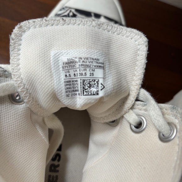 Converse Chuck Taylor All Star Lift Platform Chucks High Top Sneakers Zebra 8.5 - Picture 9 of 9